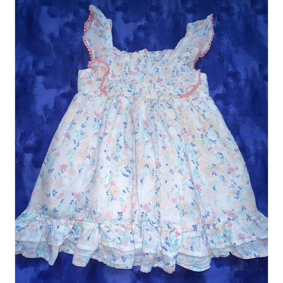 Joie Other - Joie Ruffle Sleeve Shoulder Accent Floral Babydoll 4T Short Dress Tunic
